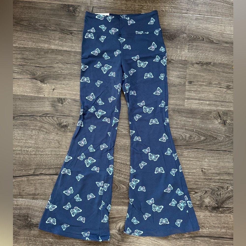 SO Navy Girls Blue Pants with Butterfly Design